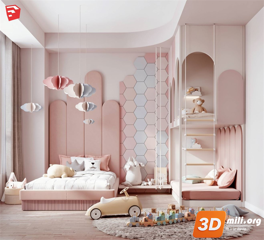 Children Room Scenes  Skp FIles 